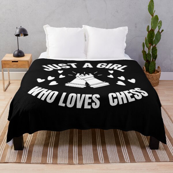 Item preview, Just a Girl Who Loves Chess designed and sold by Brat-Cat-Shirts.