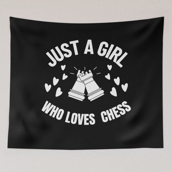 Item preview, Just a Girl Who Loves Chess designed and sold by Brat-Cat-Shirts.