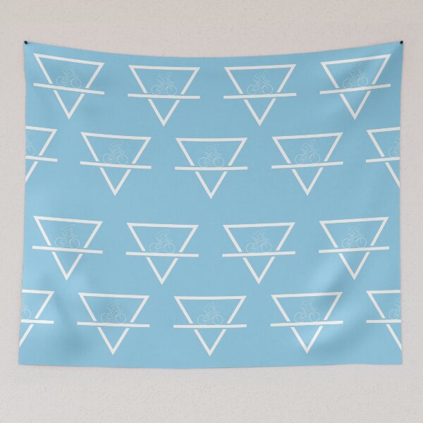 Item preview, Bicycle Rider in Geometric Bar Triangle Shape designed and sold by RabeDesigns.