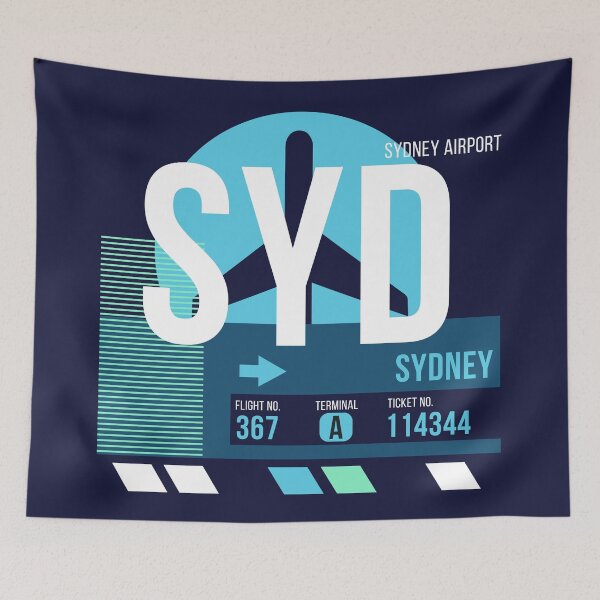 Item preview, Sydney (SYD) Airport Code Baggage Tag designed and sold by SLAG-Creative.