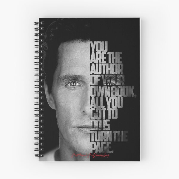 Item preview, Black and white Matthew McConaughey quote. designed and sold by Enea Kelo.