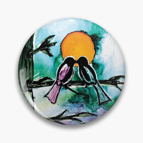 Item preview, alcohol ink twilight love designed and sold by Clare Symington.