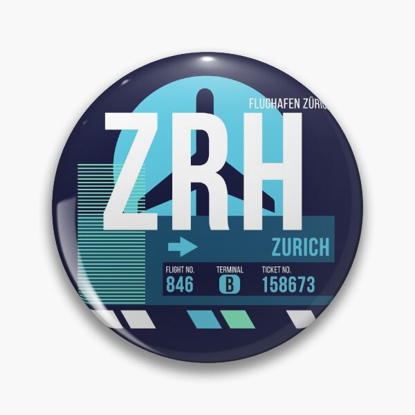 Item preview, Zurich (ZRH) Airport Code Baggage Tag designed and sold by SLAG-Creative.