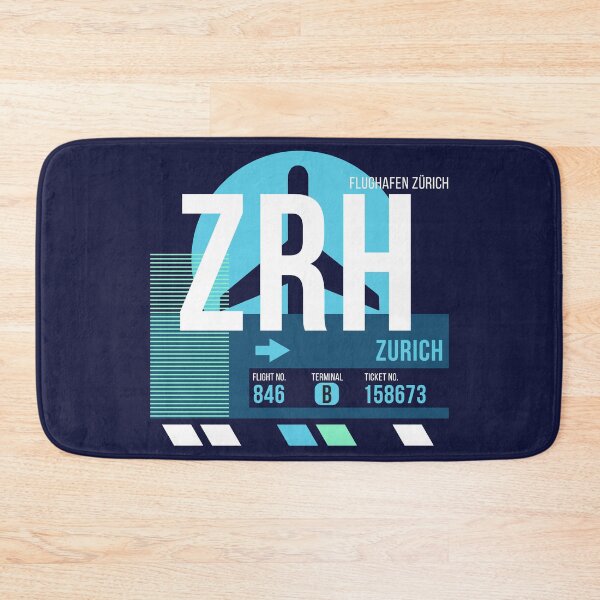 Item preview, Zurich (ZRH) Airport Code Baggage Tag designed and sold by SLAG-Creative.