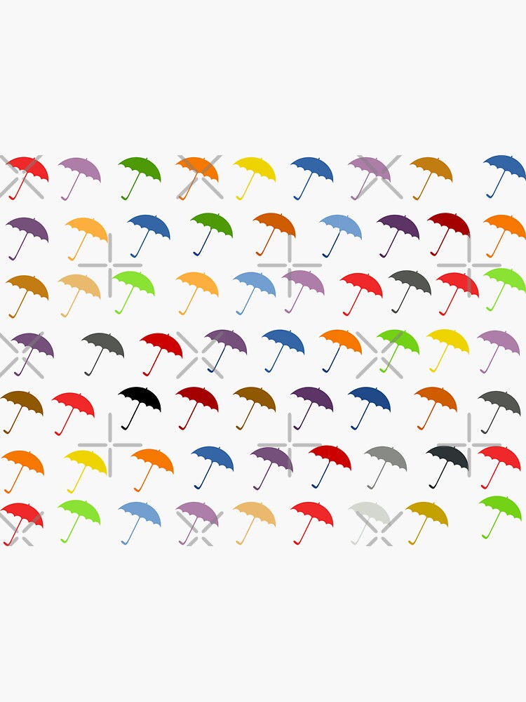 "Colorful Umbrellas " Sticker by ziiyou Redbubble