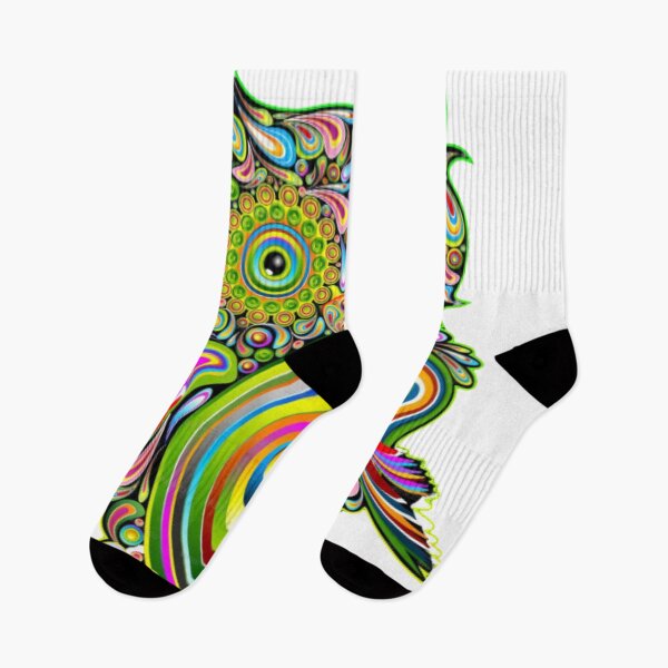 Item preview, Owl Psychedelic,Fabulous Colour Pretty Owl designed and sold by AMS-ART.