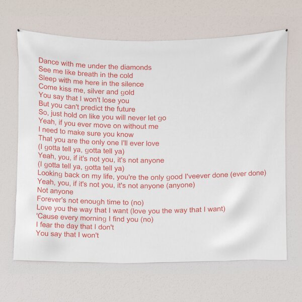 Item preview, lyrics of Anyone designed and sold by purplewings03.