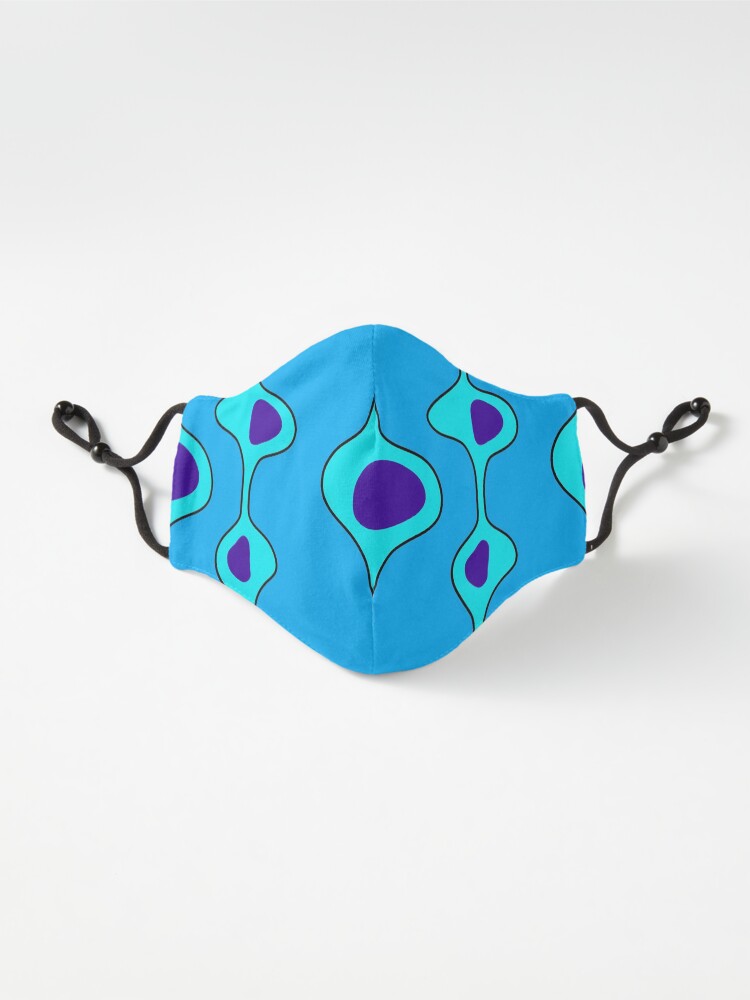 Alternate view of 50's Style Blobs on blue Mask