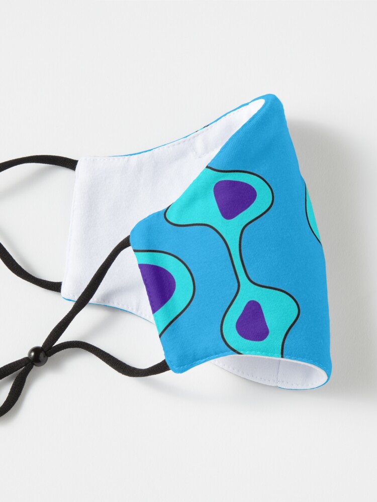 Alternate view of 50's Style Blobs on blue Mask