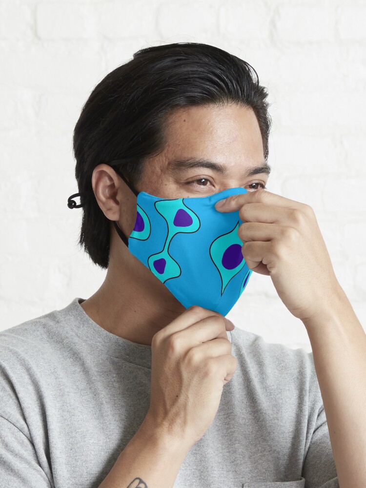 Alternate view of 50's Style Blobs on blue Mask