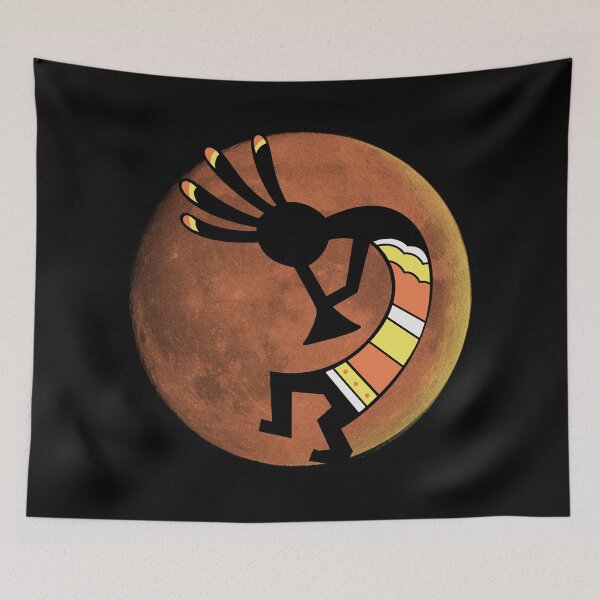 Item preview, kokopelli and the moon designed and sold by nativeStor.