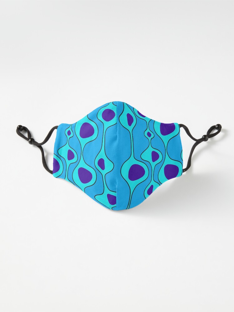 Alternate view of 50's Style Blobs 2.0 on blue Mask
