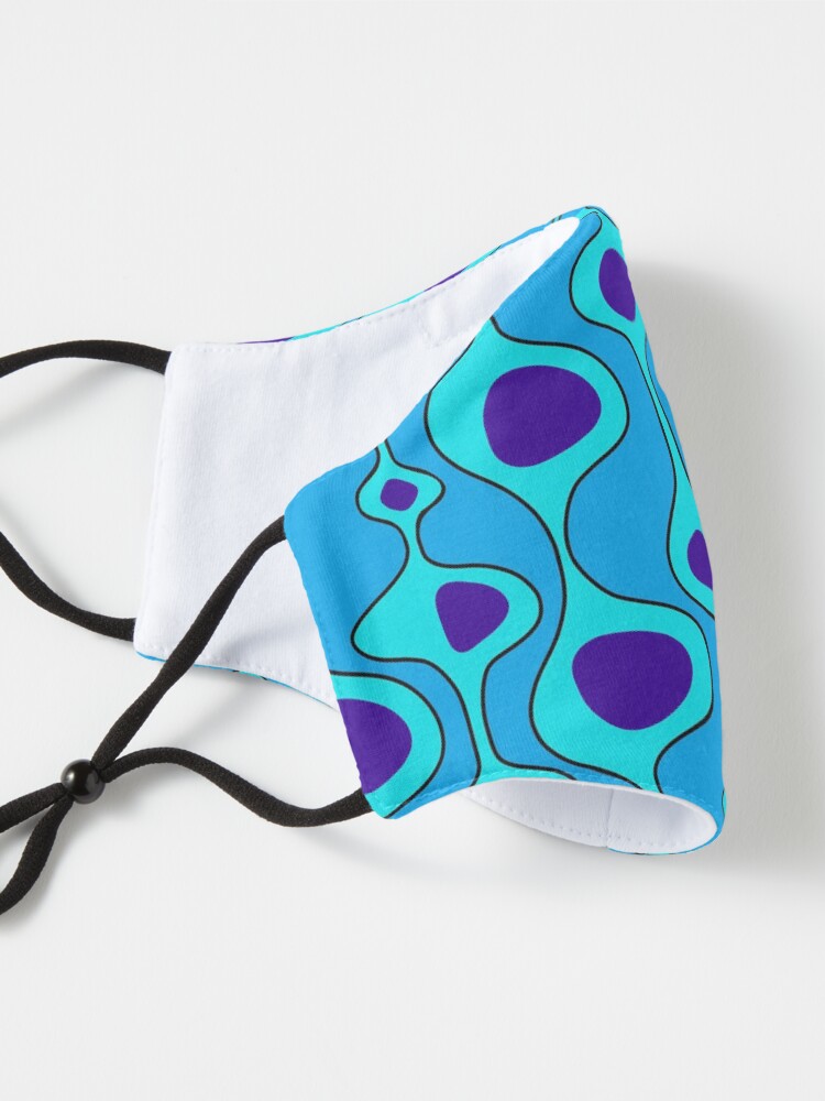 Alternate view of 50's Style Blobs 2.0 on blue Mask