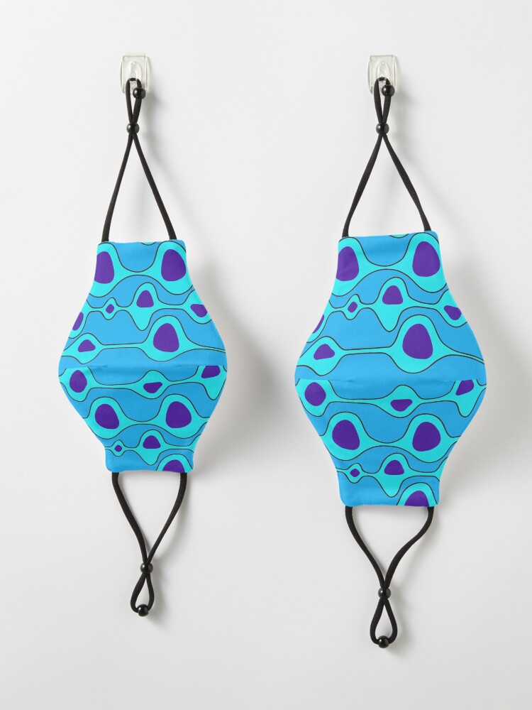 Alternate view of 50's Style Blobs 2.0 on blue Mask
