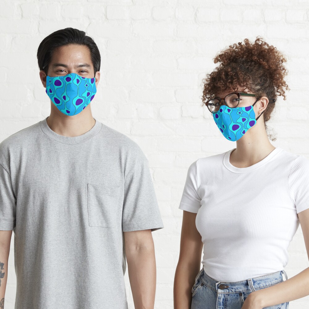 50's Style Blobs 2.0 on blue Mask