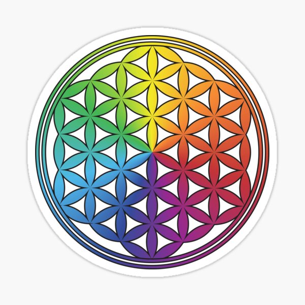 Flower of Life Chakras Colors Sticker