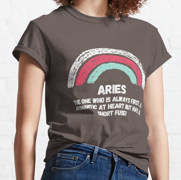 Rainbow Aries zodiac design Classic T-Shirt
