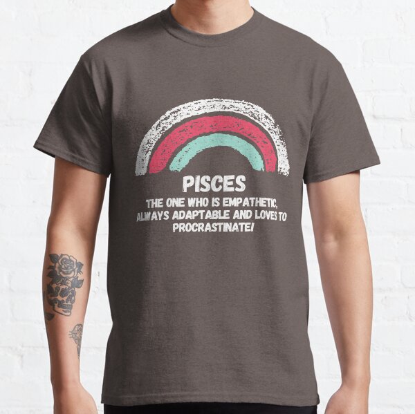 Rainbow Pisces zodiac design Classic T-Shirt