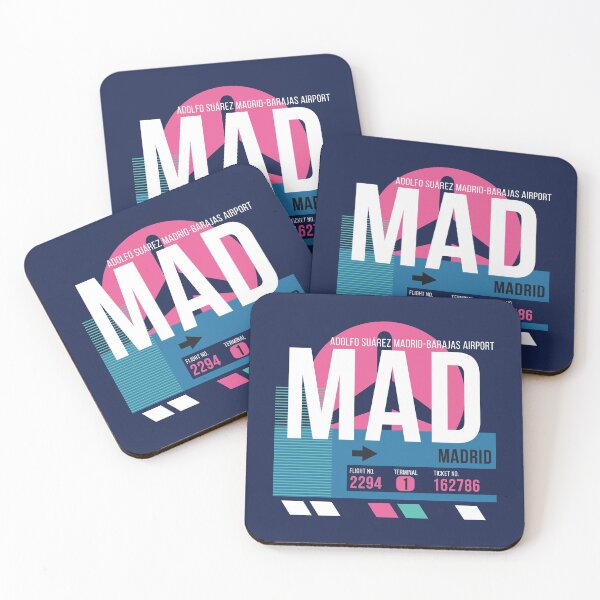 Item preview, Madrid (MAD) Airport Code Baggage Tag designed and sold by SLAG-Creative.