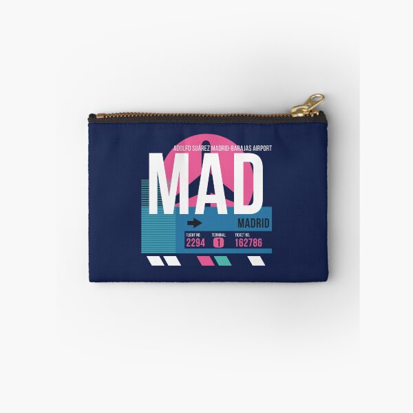 Item preview, Madrid (MAD) Airport Code Baggage Tag designed and sold by SLAG-Creative.
