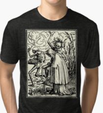 Camiseta de tejido mixto Dance of Death, Dance of macabre (Holbein)