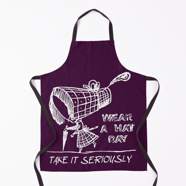Item preview, Wear A Hat Day - Take it seriously (woman, huge hat) white designed and sold by SolidEarthArt.
