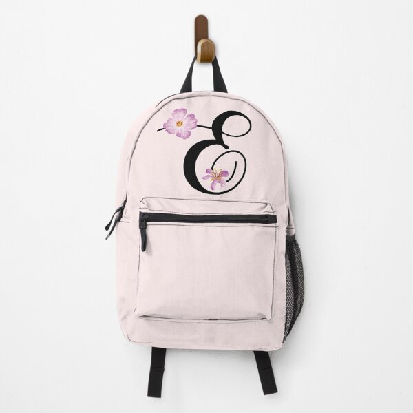 Item preview, Monogram E with Pink Flowers designed and sold by stickersworld31.