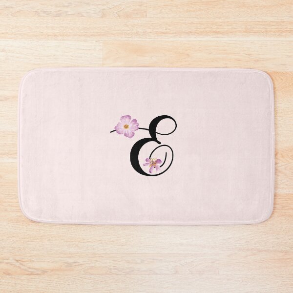 Item preview, Monogram E with Pink Flowers designed and sold by stickersworld31.
