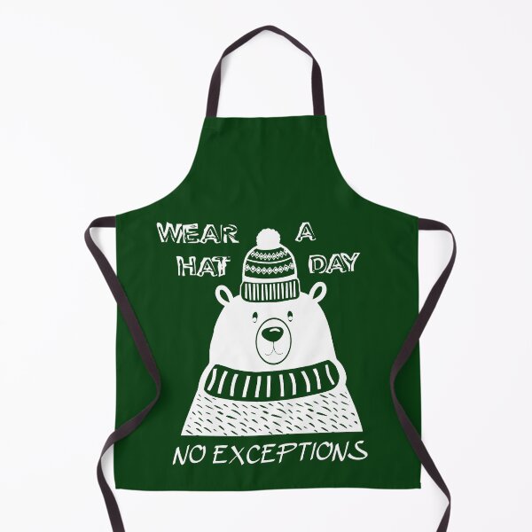 Item preview, Wear A Hat Day - No exceptions (polar bear, tiny hat) white designed and sold by SolidEarthArt.