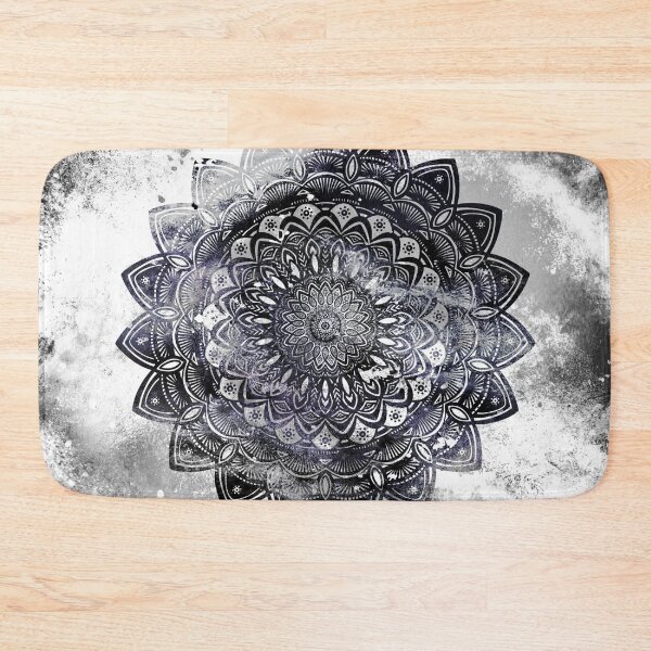 Item preview, Galaxy Space Mandala (Black and White & Gray Scale) Distressed Mystical Adventurous Travel Wander designed and sold by AEJdesign.
