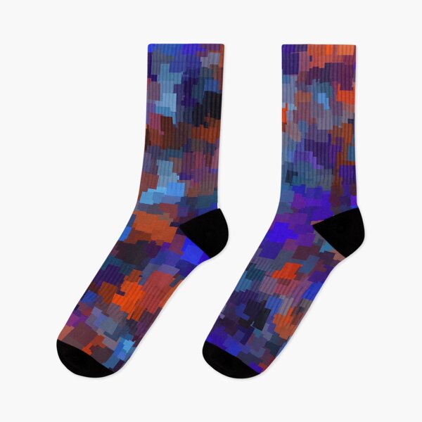 Item preview, blue orange purple geometric square shape pattern abstract background designed and sold by Mrvell.