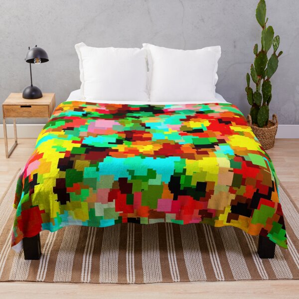 Item preview, colorful square shape pattern abstract background in red blue yellow designed and sold by Mrvell.