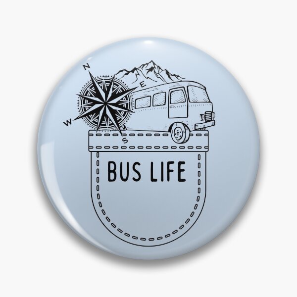 Item preview, BUS LIFE Pocket Design: Mountains & Windrose designed and sold by VanLoving.