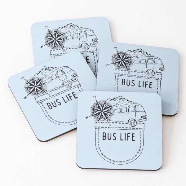 Item preview, BUS LIFE Pocket Design: Mountains & Windrose designed and sold by VanLoving.
