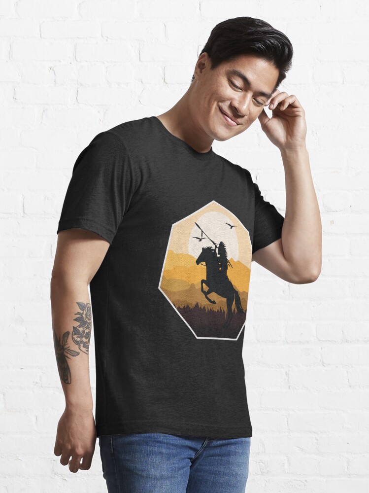 native american warrior Sunset Silhouette Essential T-Shirt for