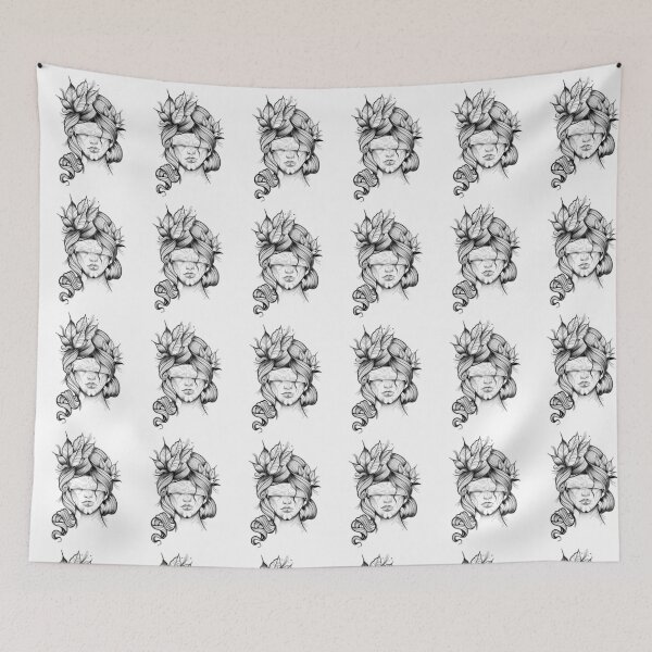Item preview, Wild girl woman tattoos  designed and sold by Home-of-art.