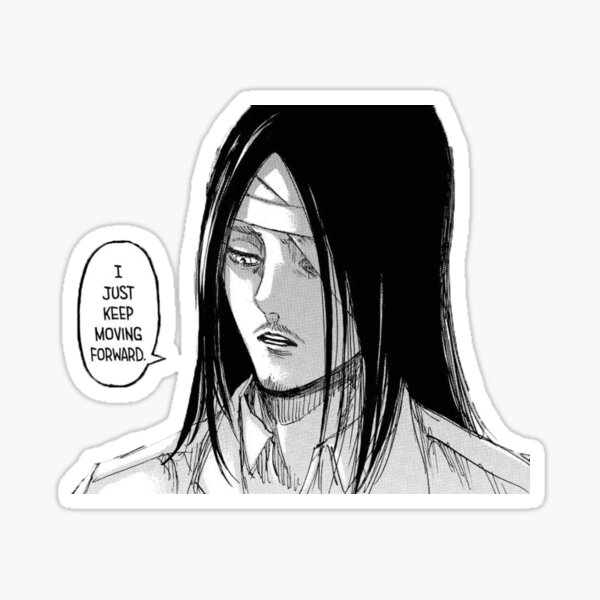 eren yeager aller de l'avant Sticker