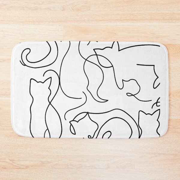 Item preview, Cat Abstract Line Art  designed and sold by Dollfacedesign.
