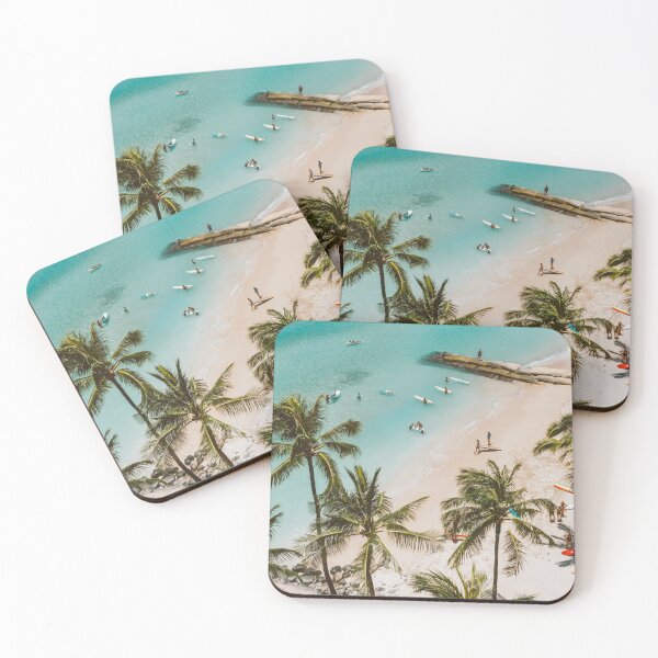 Item preview, PALM TREE, SAND, WHITE TURQUOISE WATER BEACH designed and sold by wildwhimsical.