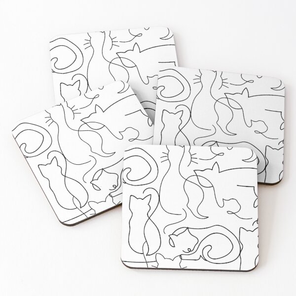 Item preview, Cat Abstract Line Art  designed and sold by Dollfacedesign.