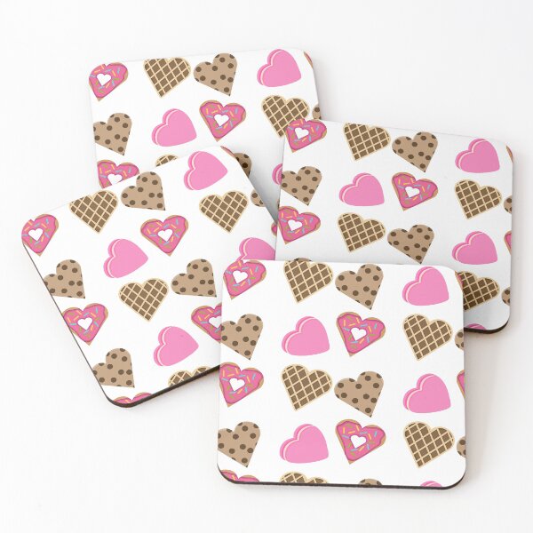 Item preview, heart shaped donut, heart shaped waffle, heart shaped cookie, heart shaped macaron designed and sold by kmario.