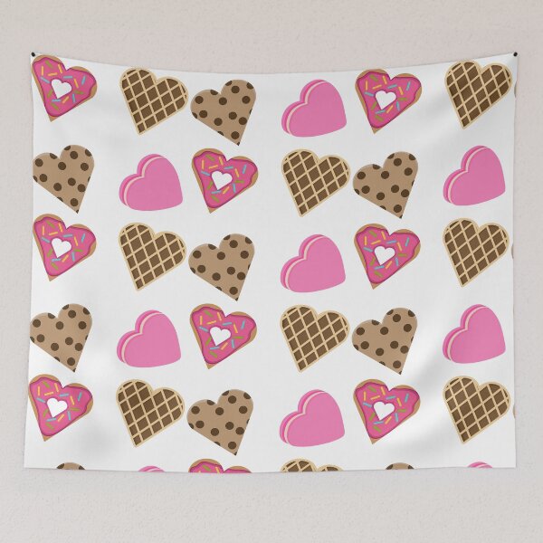 Item preview, heart shaped donut, heart shaped waffle, heart shaped cookie, heart shaped macaron designed and sold by kmario.
