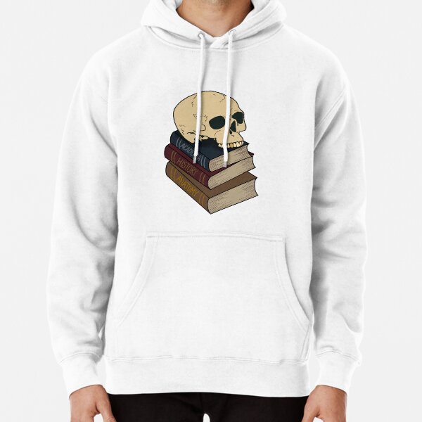 Dark Academia Skull on Stack of Books Sticker for Sale by easears