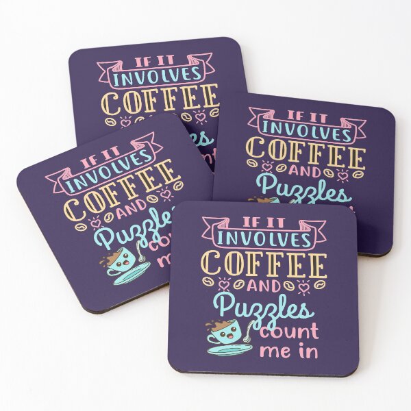 Item preview, If It Involves Coffee and Puzzles Count Me In Jigsaw Puzzle Lover designed and sold by jaygo.