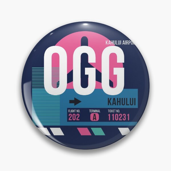 Item preview, Maui Kahului (OGG) Airport Code Baggage Tag designed and sold by SLAG-Creative.
