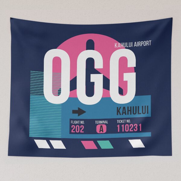 Item preview, Maui Kahului (OGG) Airport Code Baggage Tag designed and sold by SLAG-Creative.