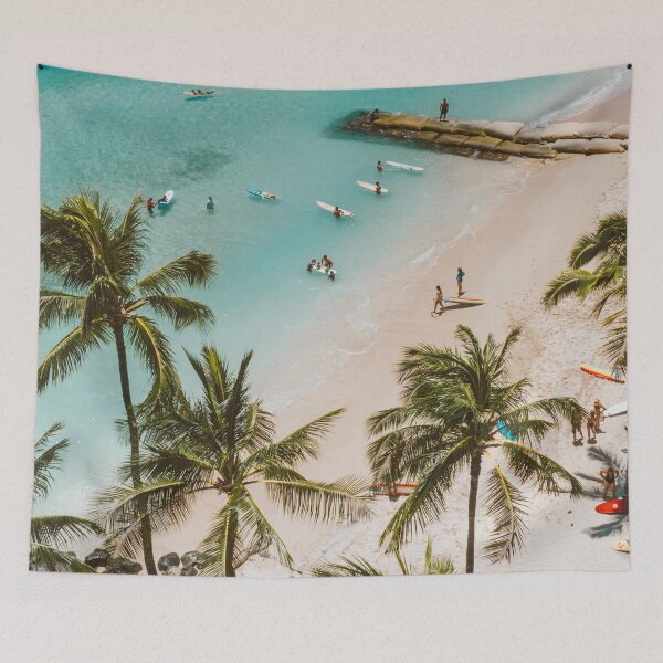 Item preview, PALM TREE, SAND, WHITE TURQUOISE WATER BEACH designed and sold by wildwhimsical.