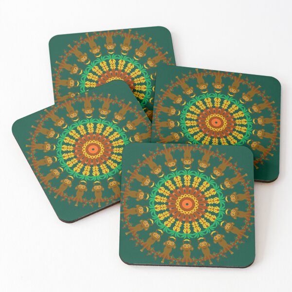 Item preview, Monkeys Going Bananas Mandala Design designed and sold by MandalaZoo.