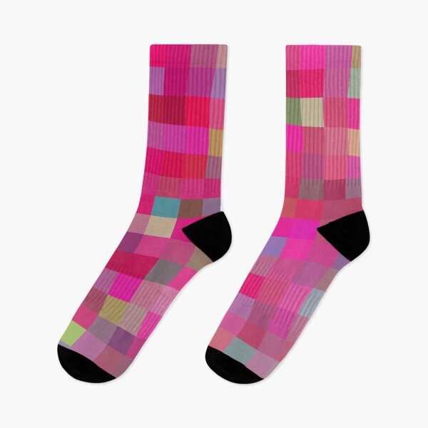 Item preview, pink geometric square pixel pattern abstract background designed and sold by Mrvell.