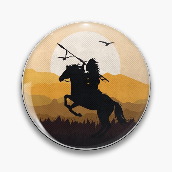 Item preview, native american warrior Sunset Silhouette 2 designed and sold by nativeStor.